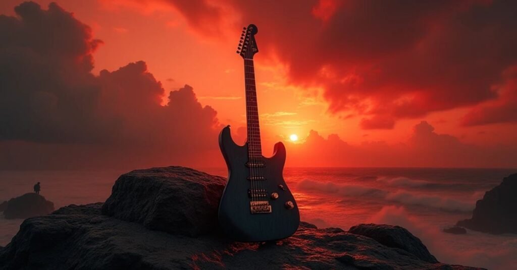 Bass Guitar in the Sun