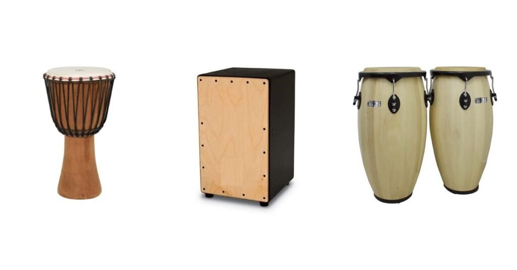 Djembe, cajón and congas